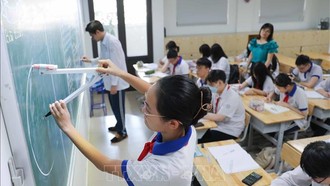 Học sinh Hà Nội ôn luyện cho kỳ thi vào lớp 10. Ảnh minh họa: Thanh Tùng/TTXVN