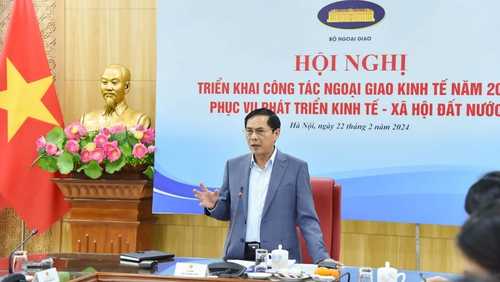 Bộ trưởng Ngoại giao Bùi Thanh Sơn chủ trì Hội nghị triển khai công tác ngoại giao kinh tế năm 2024.