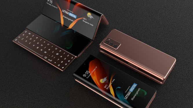 Bằng sáng chế mới của Samsung: Điện thoại gập ba màn hình, bàn phím vật lý