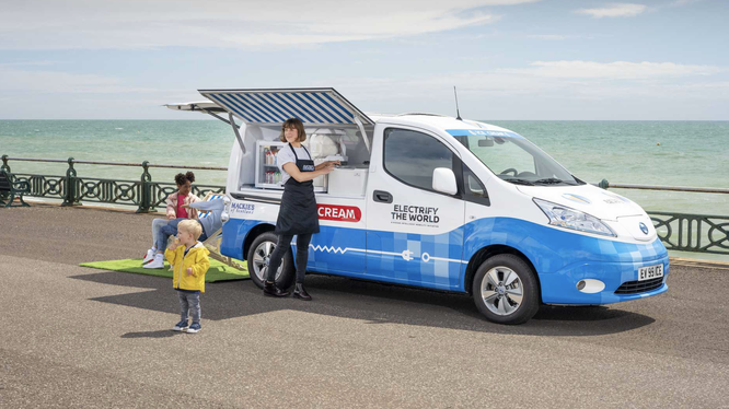 Nissan giới thiệu xe tải bán kem chạy điện tại CES2020 