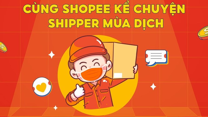 “Shopee thủ” chia sẻ “Cháo hành mùa dịch” từ các anh shipper đáng yêu hết nấc