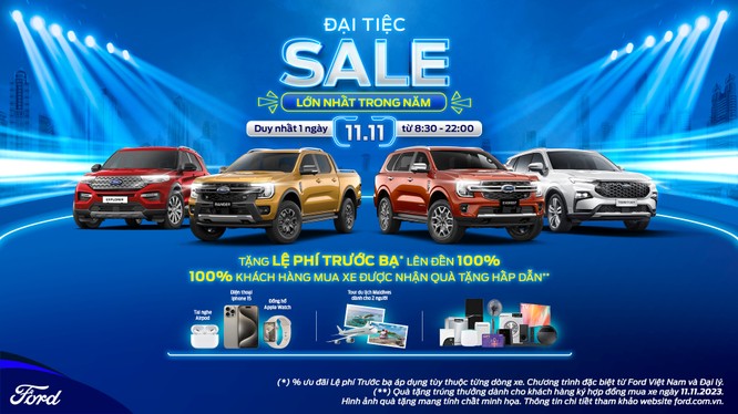 Tháng 11, Ford Việt Nam tổ chức đại tiệc sale lớn nhất trong năm