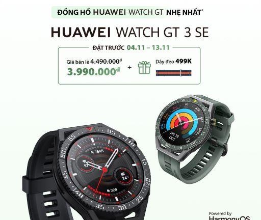 HUAWEI ra mắt Watch GT 3 SE, đồng hồ dòng GT nhẹ nhất với mức giá phổ thông 