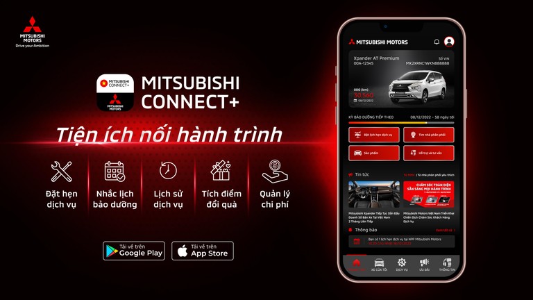 Ra mắt ứng dụng Mitsubishi Connect+