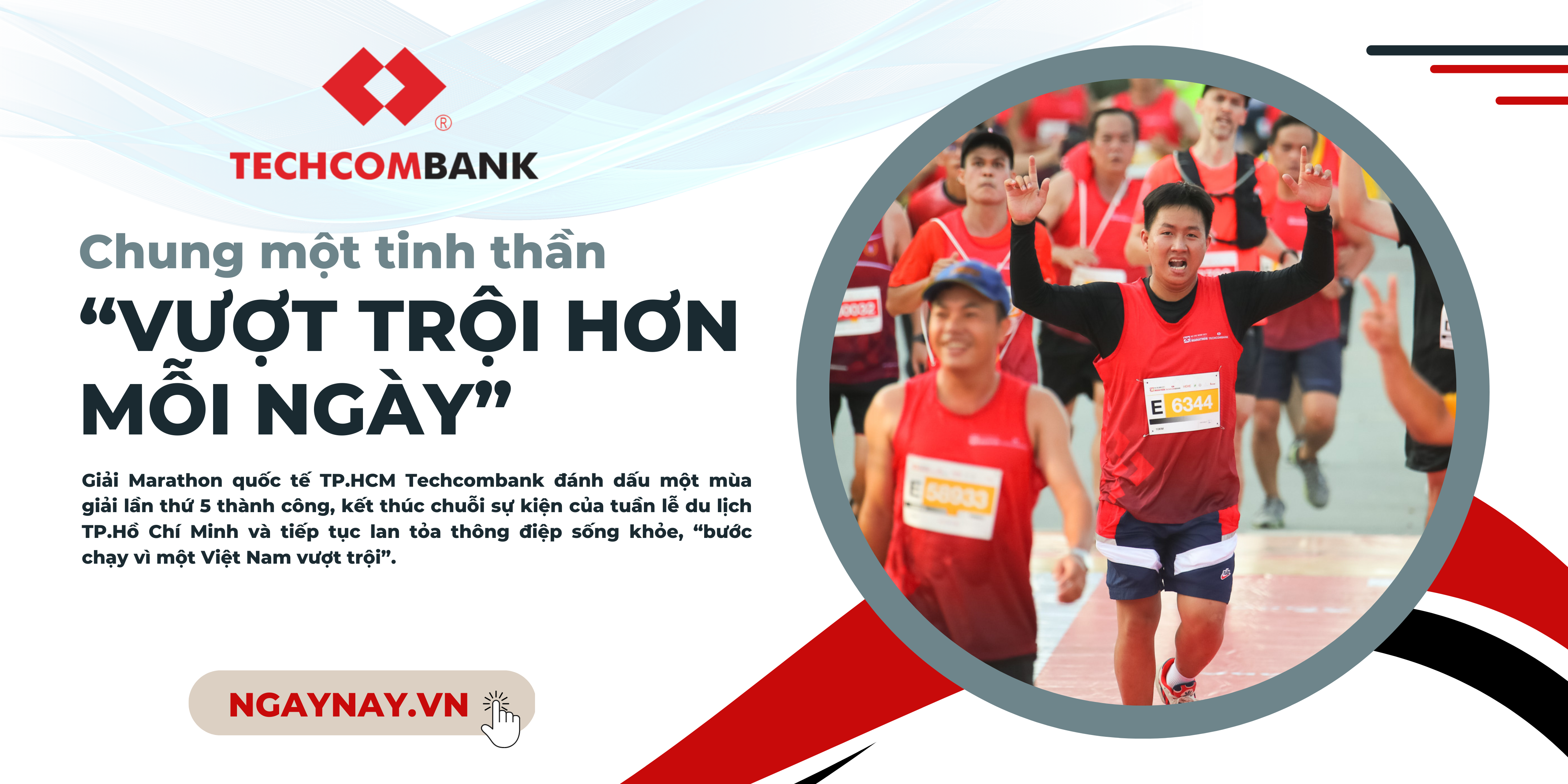 Giải marathon quốc tế Hồ Chí Minh Techcombank lần 5: Chung một tinh thần 'vượt trội hơn mỗi ngày'