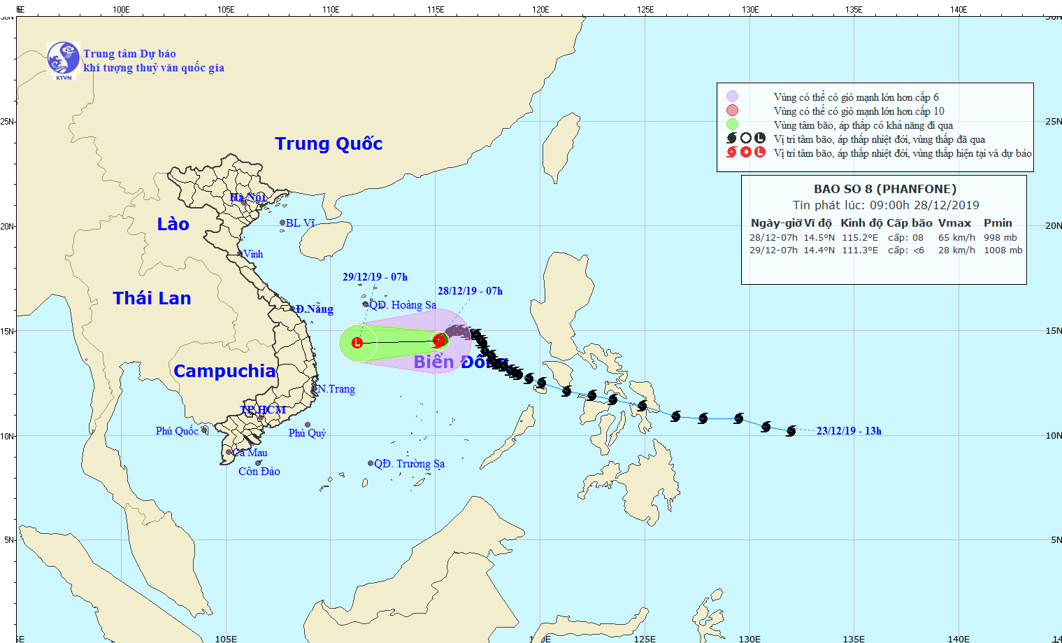 Bão số 8 suy yếu thành áp thấp nhiệt đới trên Biển Đông