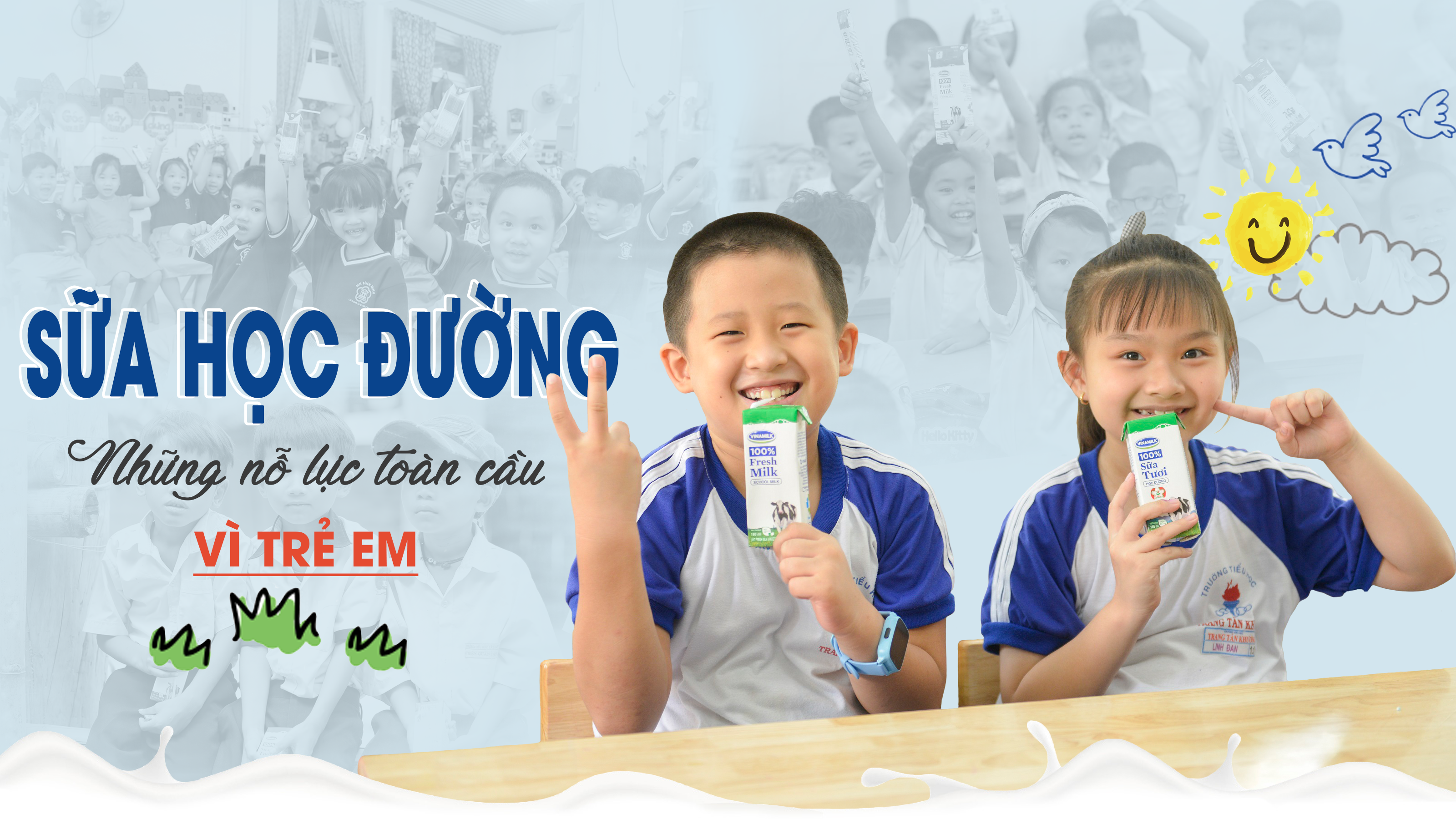 Sữa học đường - Những nỗ lực toàn cầu vì trẻ em