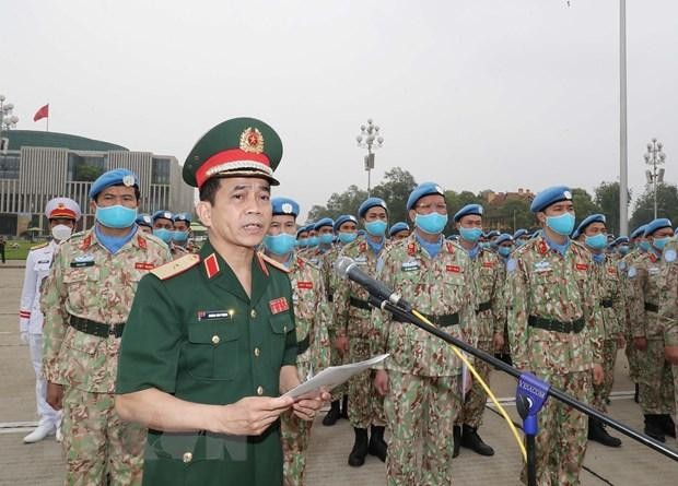 Thiếu tướng Hoàng Kim Phụng, Cục trưởng Cục Gìn giữ hòa bình Việt Nam. (Ảnh: Trọng Đức/TTXVN)