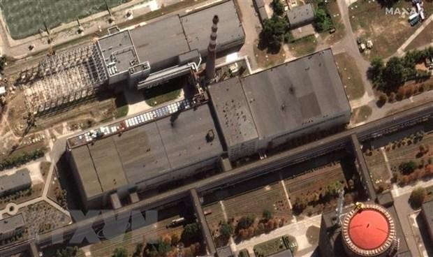 Nhà máy điện hạt nhân Zaporizhzhia ở Enerhodar, Ukraine. Ảnh chụp qua vệ tinh. (Nguồn: AFP/TTXVN) 