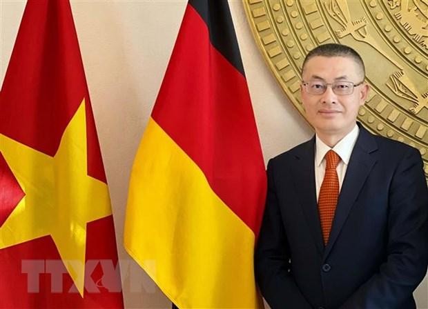 Đại sứ Việt Nam tại CHLB Đức Vũ Quang Minh. (Ảnh: Mạnh Hùng/TTXVN)