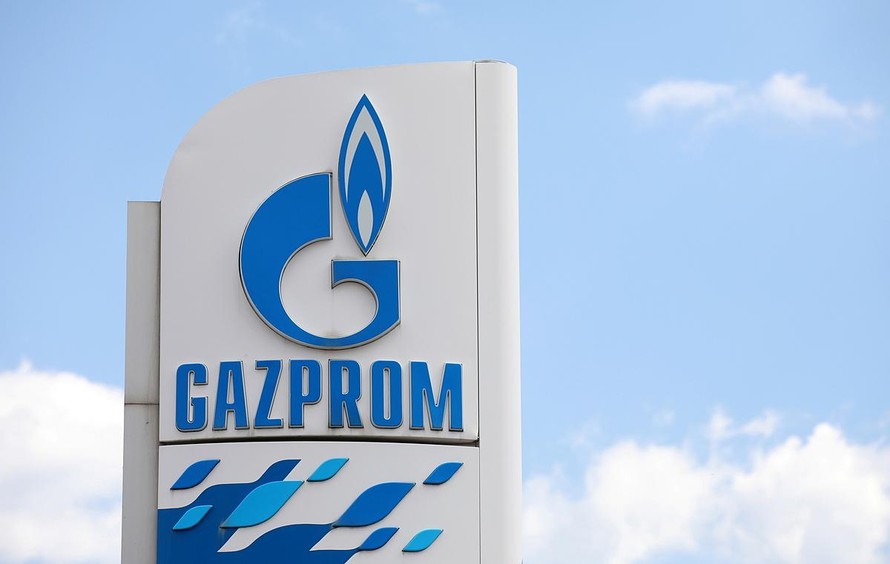 Logo tập đoàn năng lượng Nga Gazprom tại Sofia, Bulgaria hồi tháng 4. Ảnh: Reuters. 