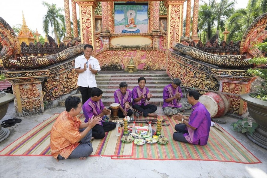 Nghệ thuật nhạc trống lớn: "Báu vật" tinh thần của người Khmer ở Cà Mau