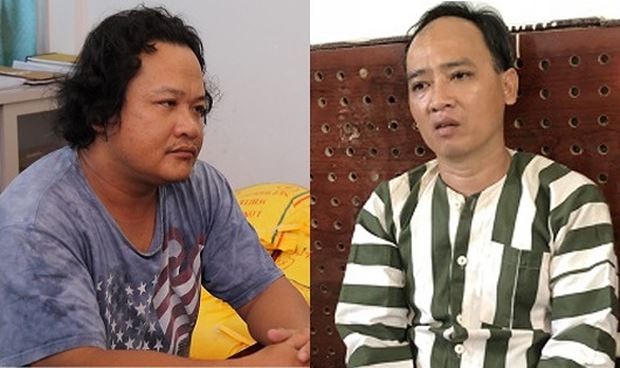 Đối tượng Đoàn Khánh Vinh Quang (bên trái) và Bùi Mạnh Đồng (bên phải). Ảnh: Công an TP Cần Thơ.