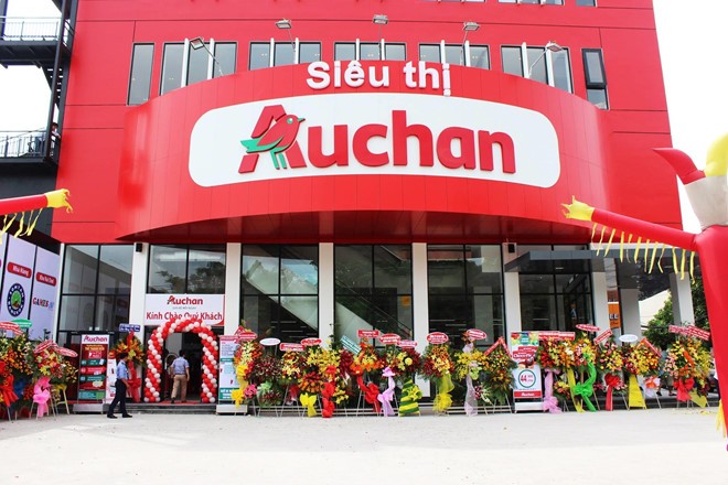 Hình ảnh khai trương một siêu thị Auchan tại Việt Nam. Ảnh: Auchan.