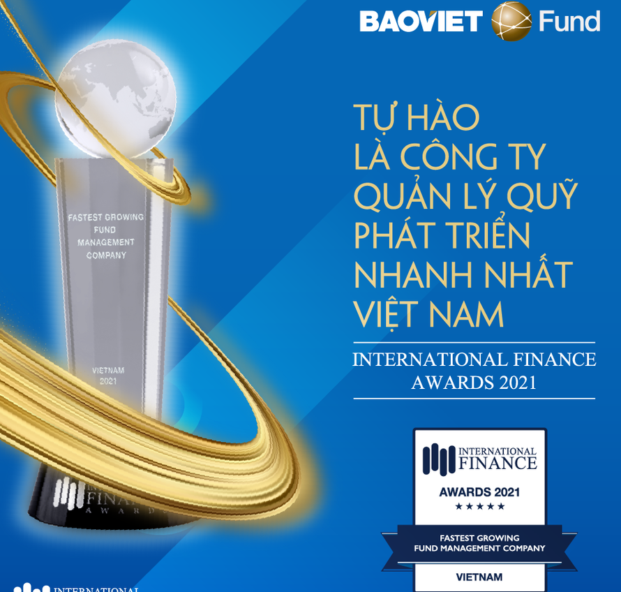 BVF vinh dự được bình chọn là Công ty Quản lý Quỹ phát triển nhanh nhất Việt Nam 2021