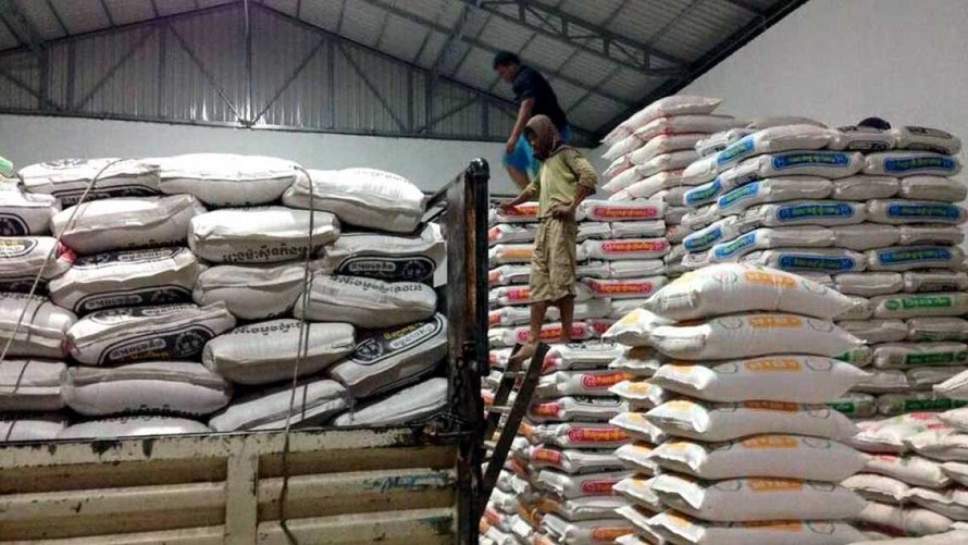 2 tháng đầu năm 2021, xuất khẩu gạo của Campuchia chỉ đạt 76.222 tấn. (Ảnh: VOV)