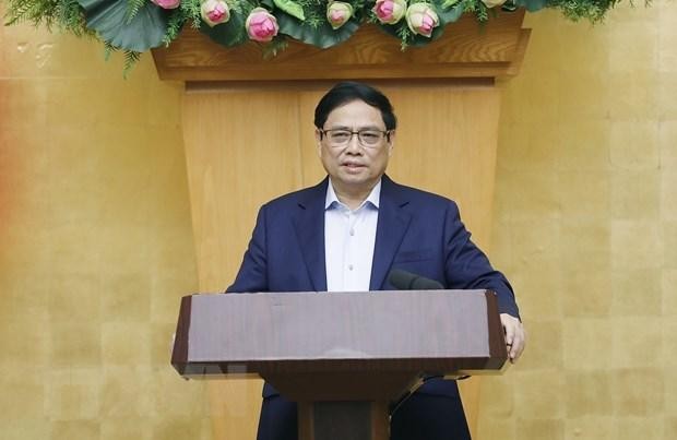 Thủ tướng Phạm Minh Chính chủ trì Phiên họp Chính phủ thường kỳ tháng 11/2022. (Ảnh: Dương Giang/TTXVN)