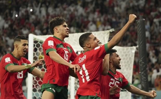 Maroc là đội gây bất ngờ nhất ở vòng 1/8 khi tiễn Tây Ban Nha về nước. (Nguồn: AFP) 
