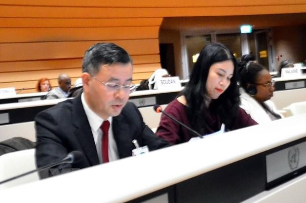 Tổng Kiểm toán nhà nước Ngô Văn Tuấn phát biểu tại Hội nghị về Quản lý nợ lần thứ 13 của UNCTAD. (Ảnh: Tố Uyên/TTXVN) 