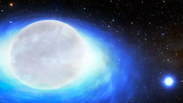 Hình ảnh mô phỏng về hệ sao đôi CPD-29 2176. (Nguồn: CNN)