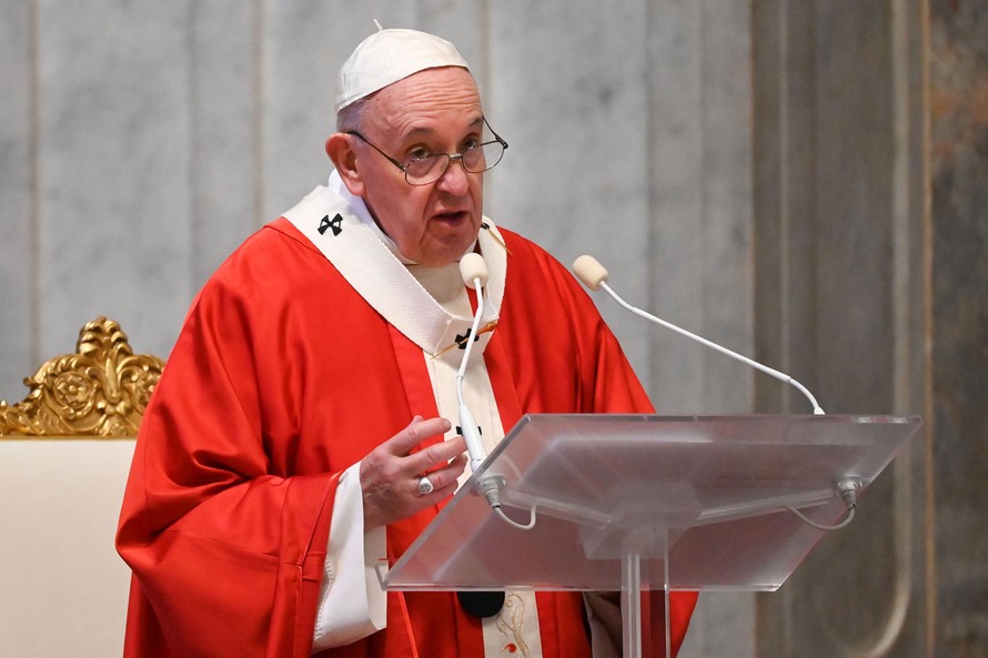 Đức Giáo hoàng Francis tại Nhà thờ Thánh Peter, Vatican ngày 5/4. (Ảnh: AFP)
