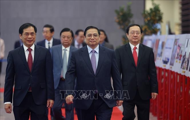 Thủ tướng Phạm Minh Chính đến dự hội nghị. 
