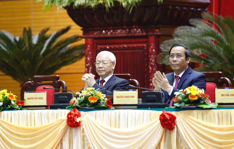  Tổng Bí thư Nguyễn Phú Trọng dự và phát biểu chỉ đạo Hội nghị. Ảnh: VGP/Nhật Bắc