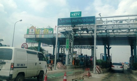 Trạm thu phí tự động của công ty Tasco đầu tư tại Nam Định. 