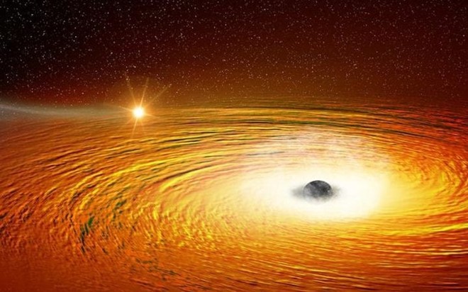 Ngôi sao ở khoảng cách gần hố đen tử thần nhất mới được phát hiện có thể là sao lùn trắng. Ảnh: NASA.