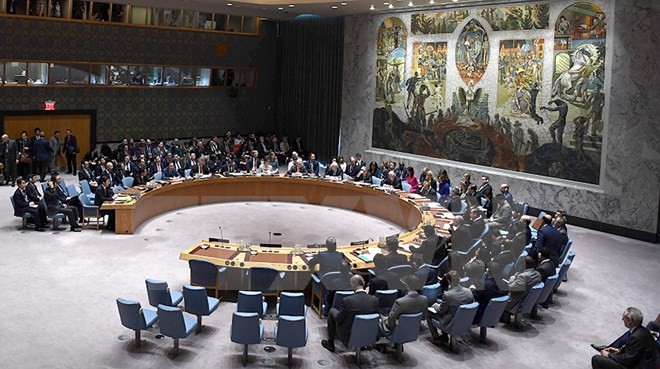 Một phiên họp của Hội đồng Bảo an Liên hợp quốc. 