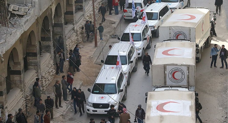 Chiến sự Syria: Pháo kích cản trở đoàn xe viện trợ tại Đông Ghouta