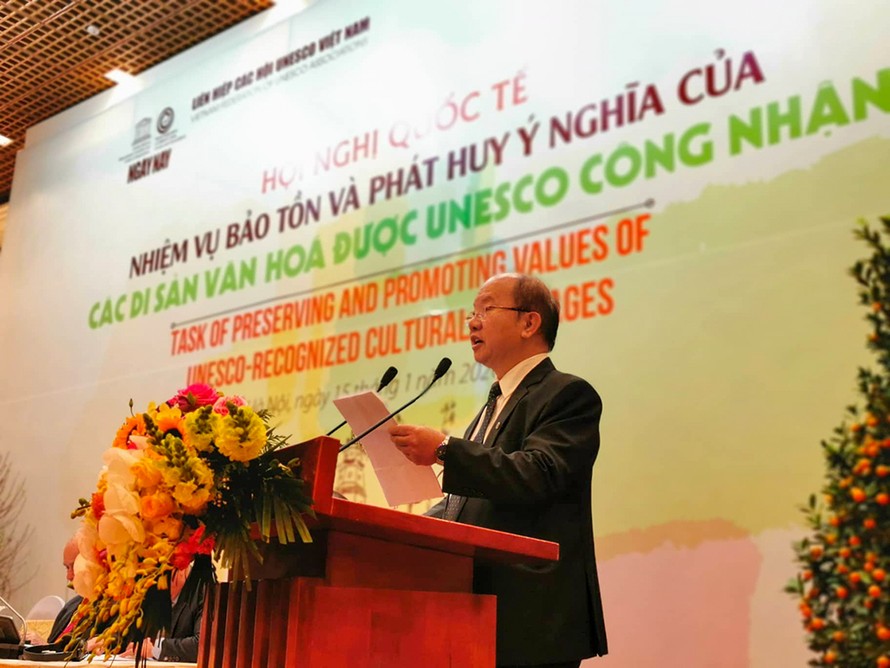 Ông Nguyễn Xuân Thắng phát biểu tại hội nghị.