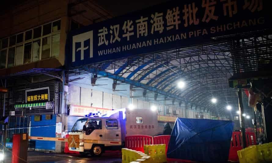 Khu chợ Hoa Nam tại Vũ Hán đã bị đóng cửa vào tháng 1 năm 2020. Ảnh: AFP
