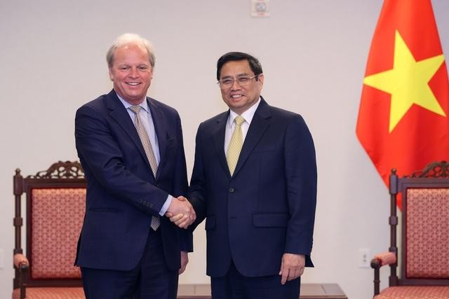 Thủ tướng Phạm Minh Chính tiếp ông Axel Van Trotsenburg, Tổng Giám đốc điều hành Ngân hàng Thế giới (WB) - Ảnh: VGP