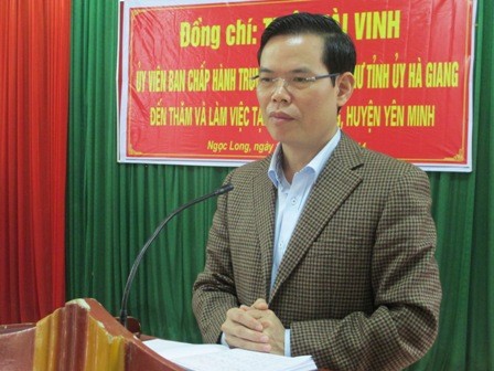 Ông Triệu Tài Vinh, Bí thư tỉnh ủy Hà Giang