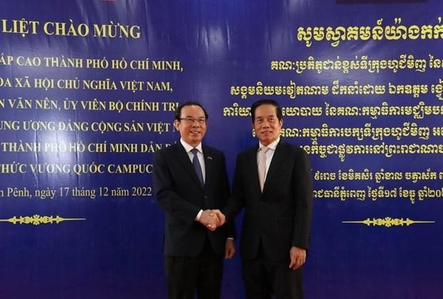 Thành phố Hồ Chí Minh và thủ đô Phnom Penh khẳng định vai trò trụ cột trong hợp tác cấp địa phương