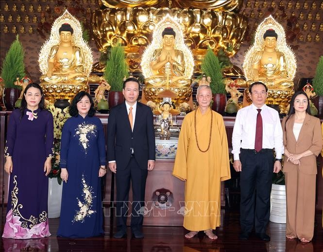 Chủ tịch nước Võ Văn Thưởng chúc mừng Đại lễ Phật đản tại Thành phố Hồ Chí Minh