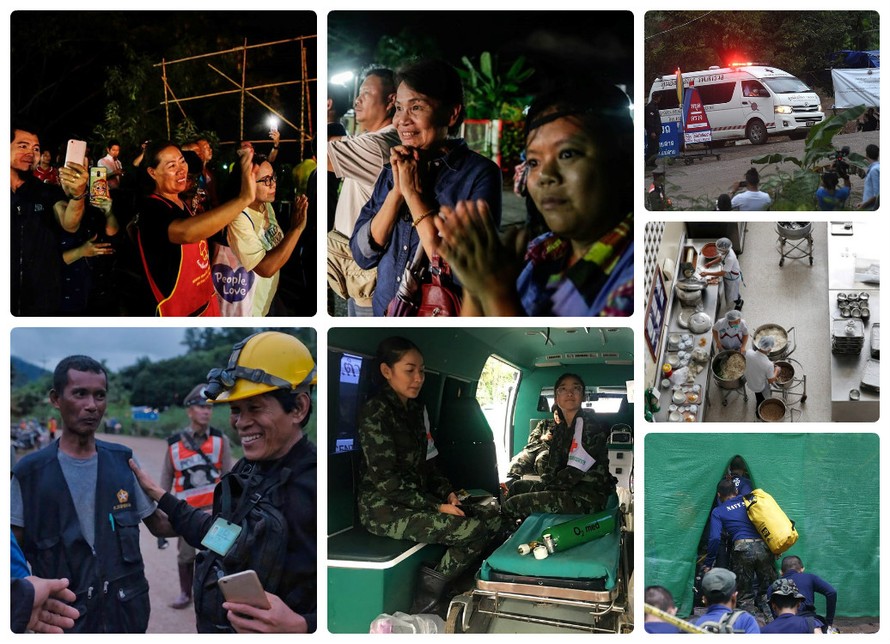 Những hình ảnh về công cuộc giải cứu đội bóng Thái Lan.