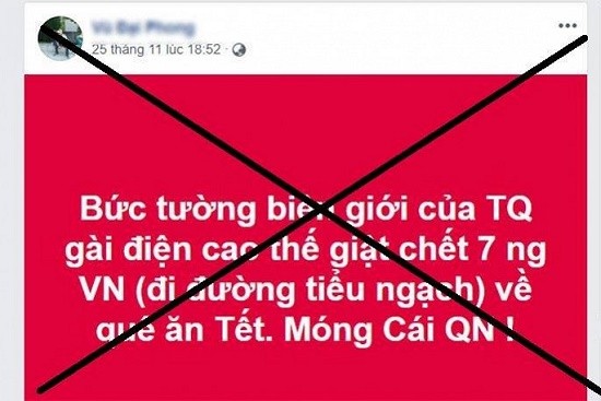 Thông tin về việc 7 công dân Việt Nam tử nạn ở biên giới Trung Quốc xuất hiện trên mạng xã hội. - Ảnh: Người Đưa Tin 