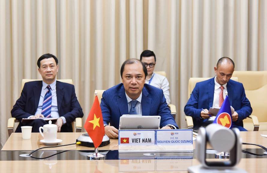 Thứ trưởng Nguyễn Quốc Dũng, Trưởng SOM ASEAN Việt Nam tham dự Đối thoại - Ảnh: BNG