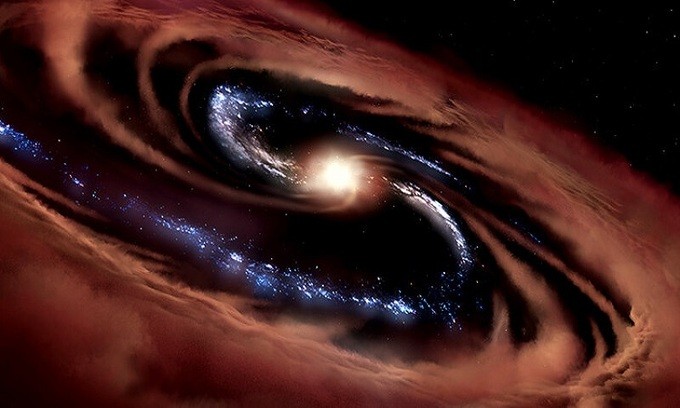 Mô phỏng thiên hà CQ4479. - Ảnh: NASA/ Daniel Rutter.
