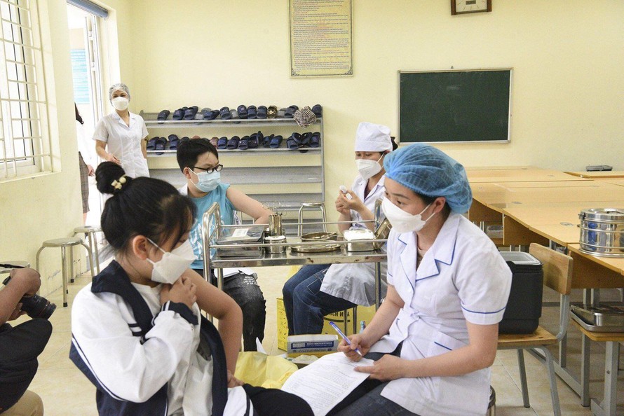 Tiêm vaccine phòng COVID-19 cho trẻ 5- dưới 12 tuổi tại Hà Nội.