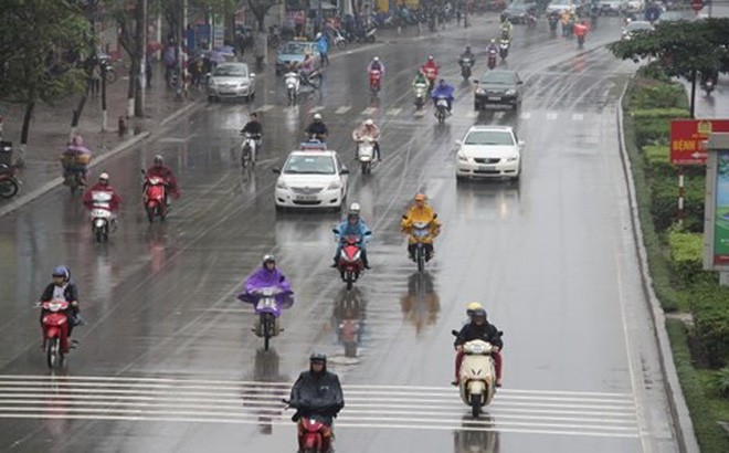 Nam Trung Bộ có mưa to đến rất to do ảnh hưởng của không khí lạnh
