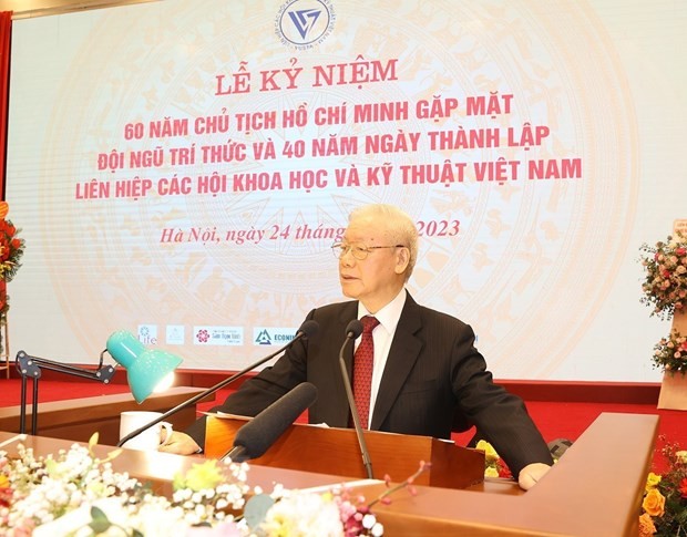 Tổng Bí thư Nguyễn Phú Trọng phát biểu. Ảnh: Trí Dũng/TTXVN.