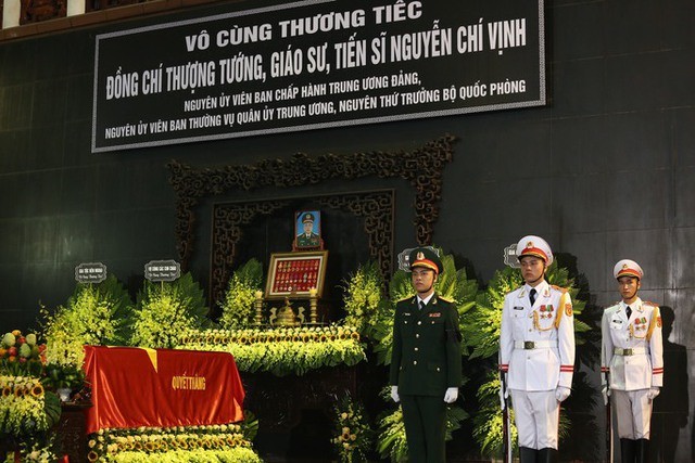 Lễ tang Thượng tướng Nguyễn Chí Vịnh được tổ chức trọng thể theo nghi thức cấp cao tại Nhà tang lễ Quốc gia. Ảnh: VGP/PL.