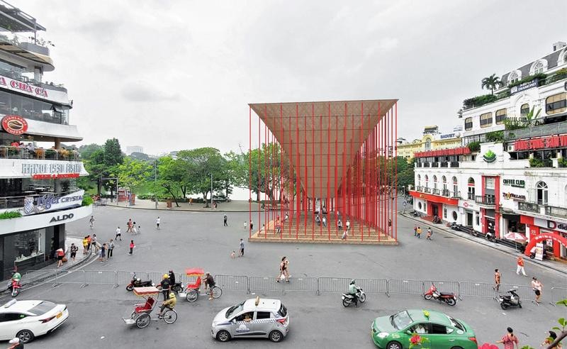 Thiết kế Cổng sáng tạo tại Lễ hội Thiết kế sáng tạo Hà Nội 2022.
