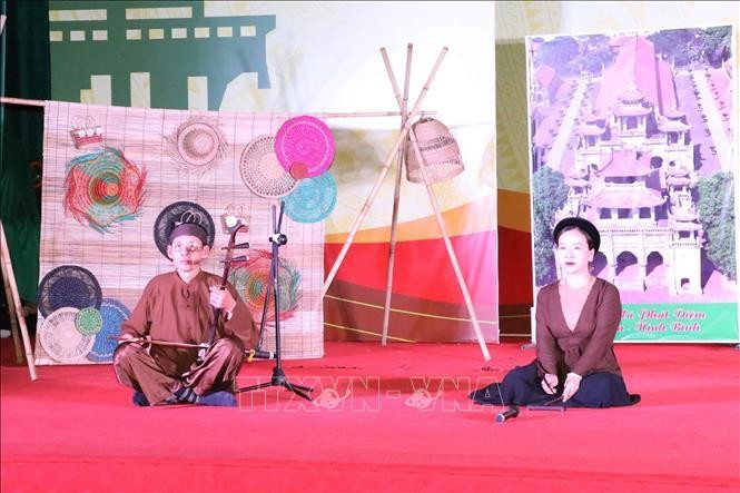 Một tiết mục đặc sắc do câu lạc bộ hát Xẩm huyện Kim Sơn biểu diễn.