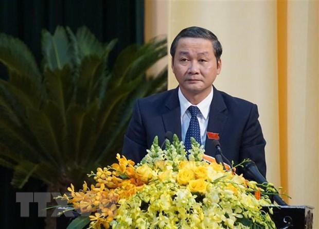 Ông Đỗ Minh Tuấn, Phó Bí thư Tỉnh ủy, Chủ tịch Ủy ban Nhân dân tỉnh Thanh Hóa nhiệm kỳ 2016-2021. (Ảnh: Hoa Mai/TTXVN)