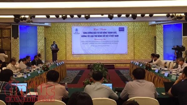 Hội thảo tăng cường đầu tư giữ vững thành quả, hướng tới loại trừ bệnh sốt rét ở Việt Nam diễn ra ngày 24/4, tại Hà Nội.