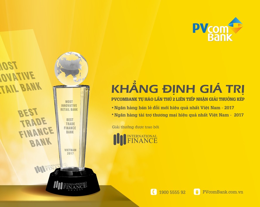 PVcomBank nhận hai giải thưởng quốc tế của IFM